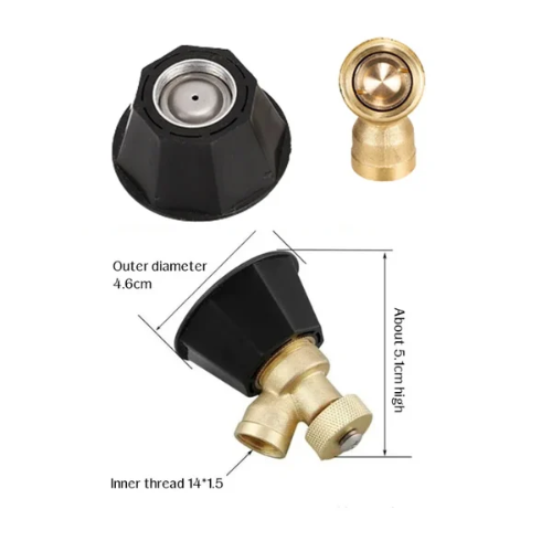 Adjustable high pressure nozzle for agriculture, gardening,...