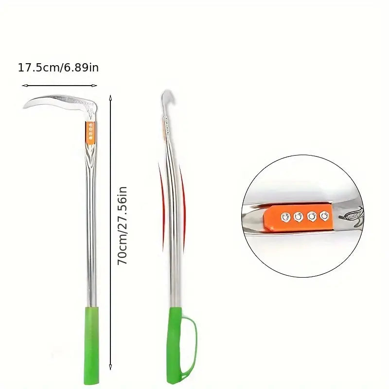 (30% DISCOUNT ) Super sharp agricultural sickle for cutting wheat, corn, and long metal-handled grass