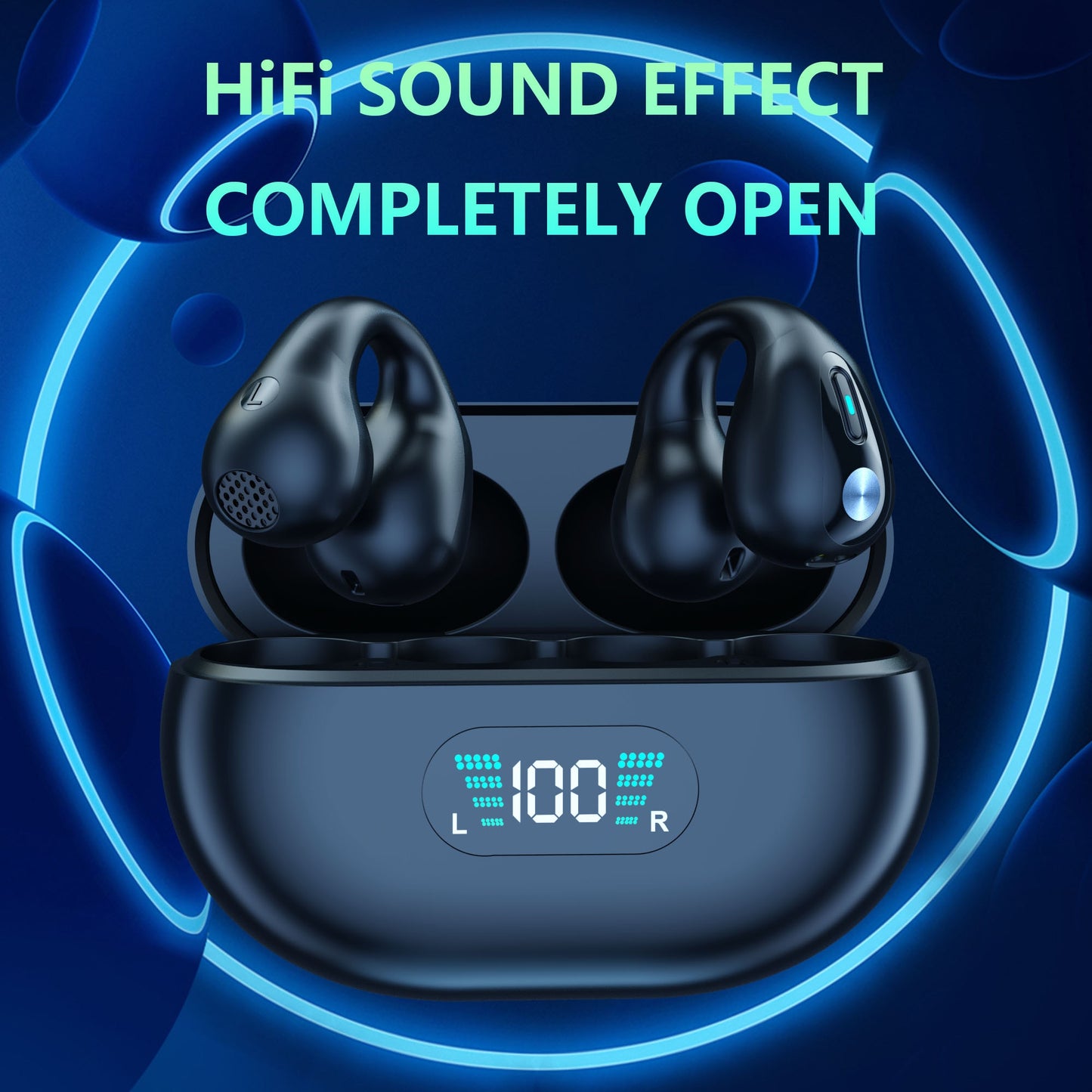 (30% OFF) Q80 Wireless Ear Clip Bone Conduction Headphones