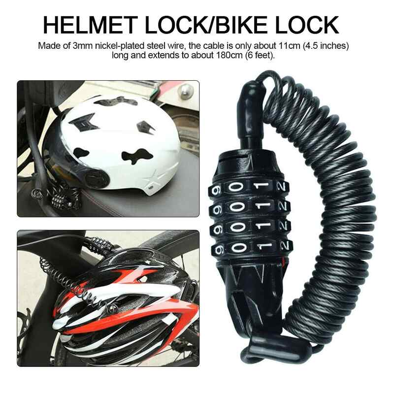 Motorcycle helmet lock online on bike