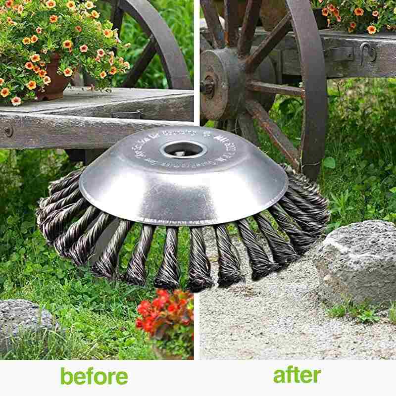 (HOT DEAL) Steel Wire Wheel Grass Cutter Blade - Lawn Mower Accessory