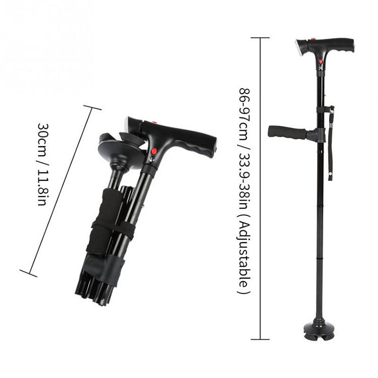 (30% DISCOUNT) Folding LED Lighted Walking Stick