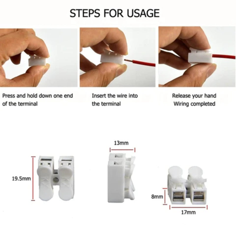 (Free Shipping) Spring Quick Connector Wire