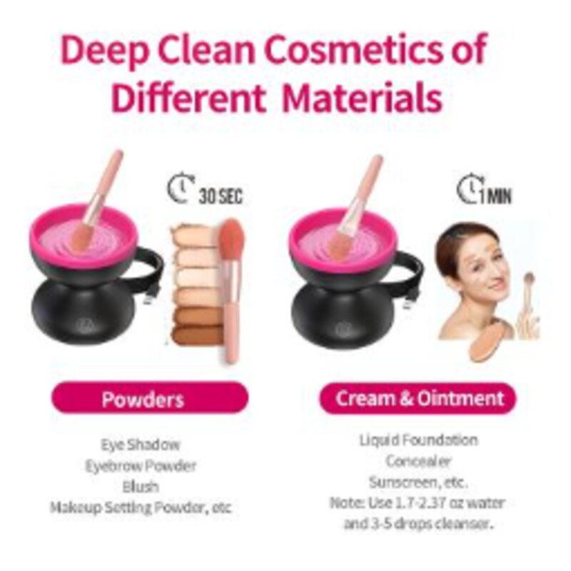 (30% OFF) Automatic Makeup Brush Cleaner