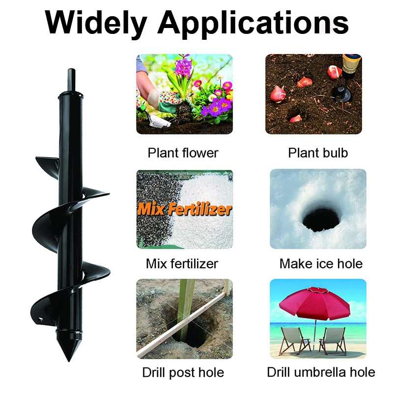 (30% OFF) Garden Planting Auger Spiral Hole Drill Bit