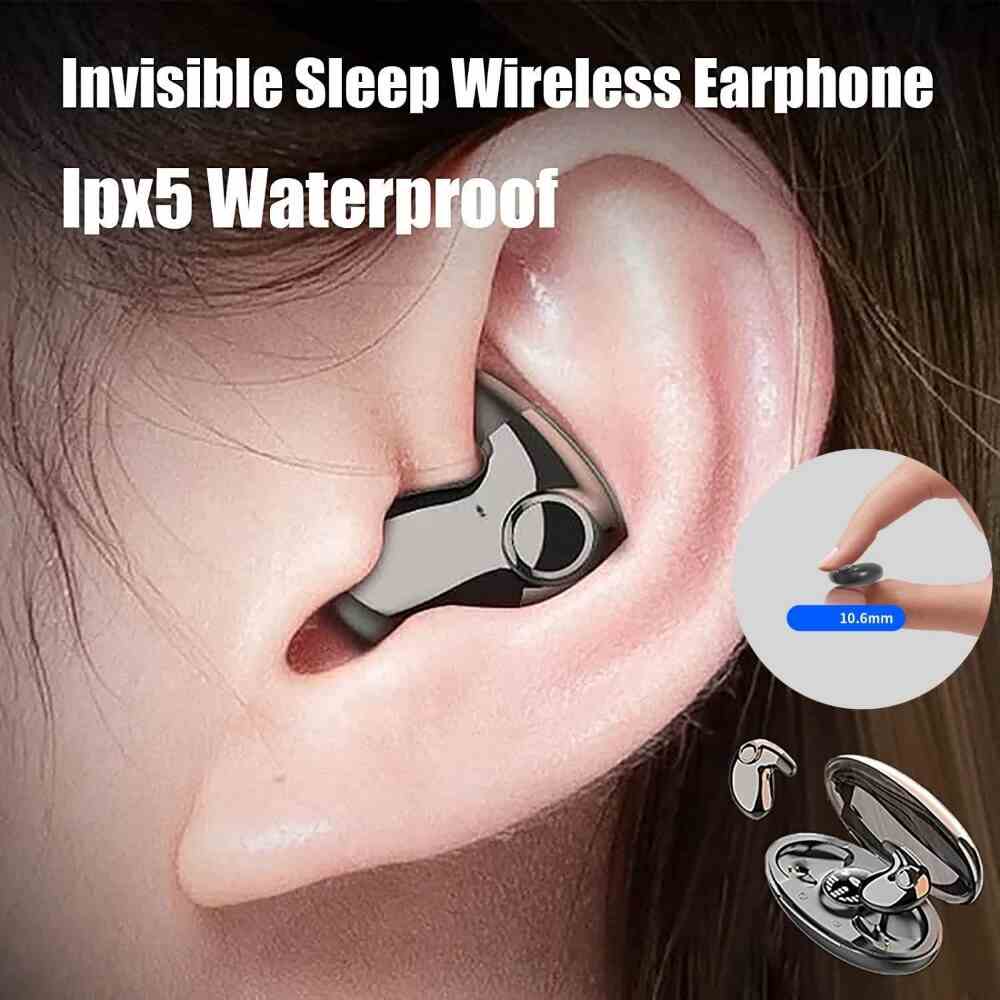 (30% OFF) Invisible Sleep Wireless Earphone IPX5 Waterproof, Double Noise Cancelling
