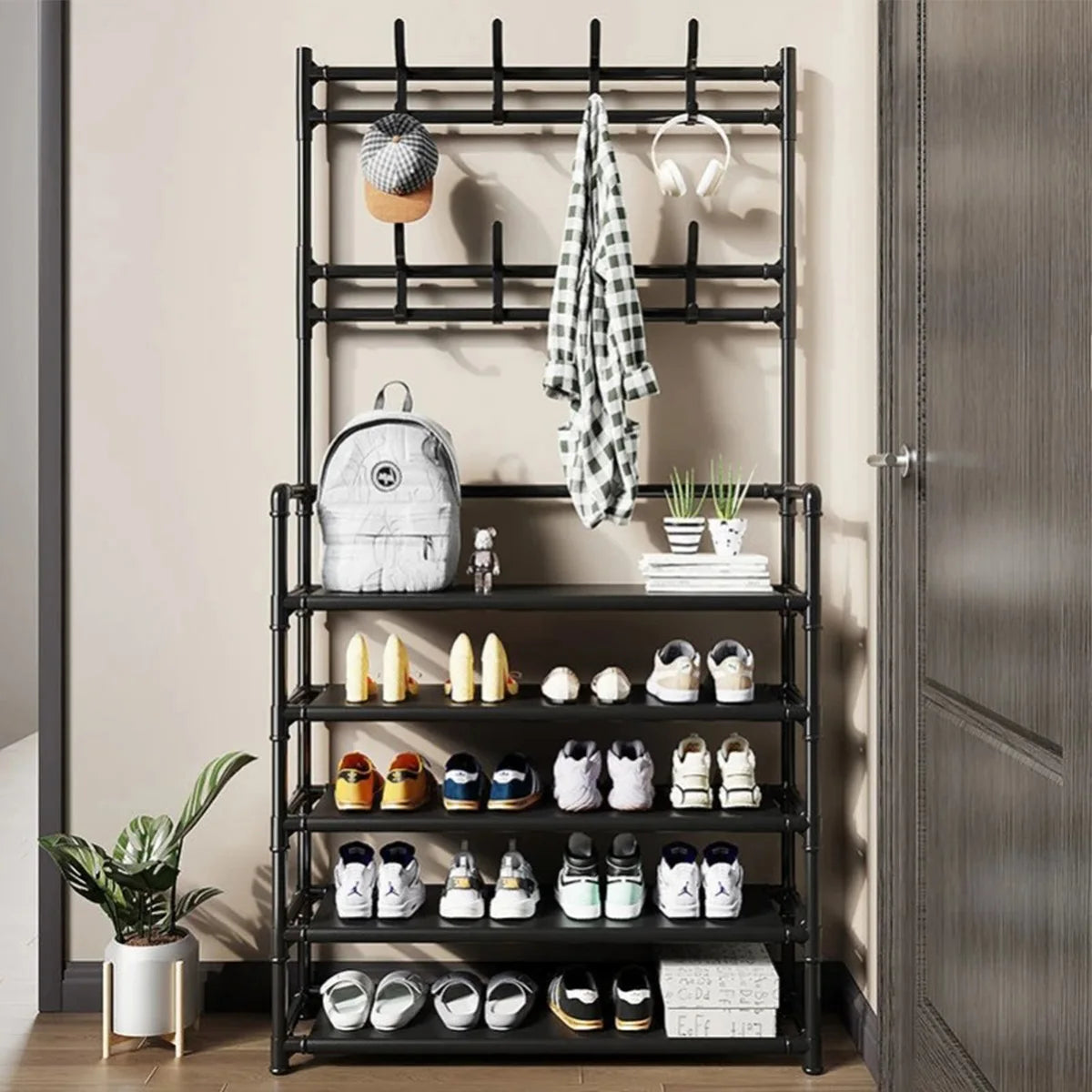 (30% DISCOUNT ) Clothes Rack Shoe Rack Simple Multi-tier Space Saving