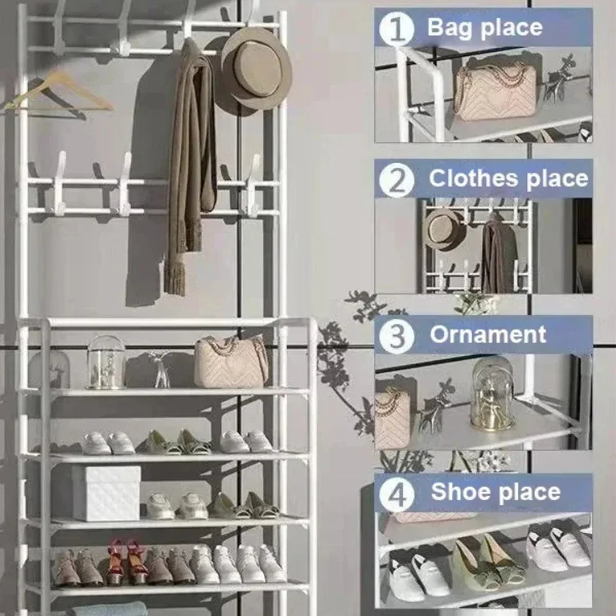(30% DISCOUNT ) Clothes Rack Shoe Rack Simple Multi-tier Space Saving