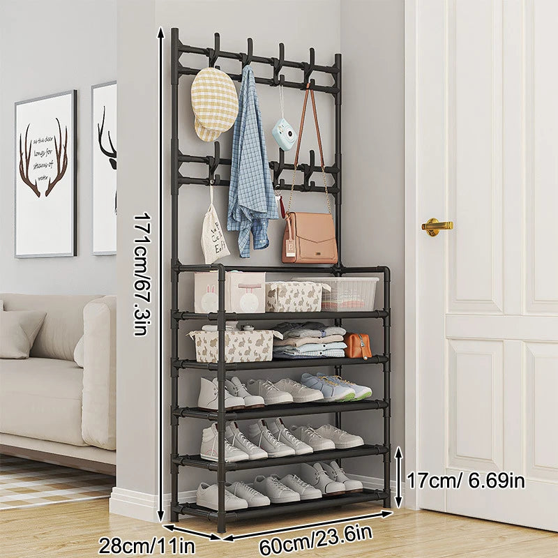 (30% DISCOUNT ) Clothes Rack Shoe Rack Simple Multi-tier Space Saving