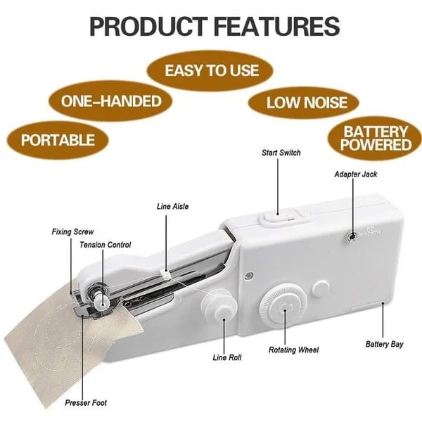 (30% DISCOUNT ) Portable Handheld Sewing Machine