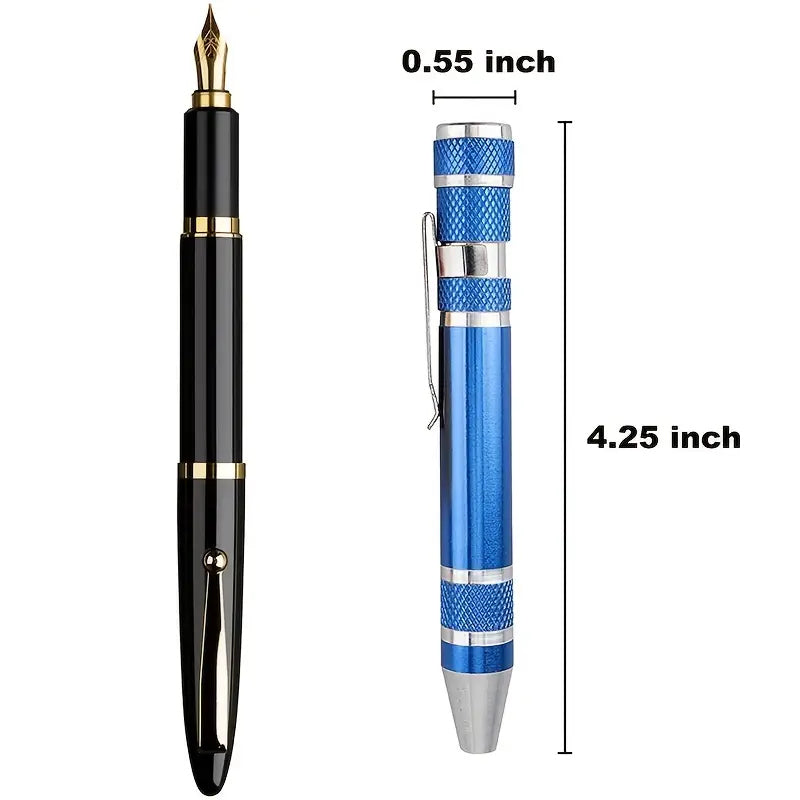 (Free Shipping) 8-in-1 Portable Aluminum Alloy Screwdriver Pen