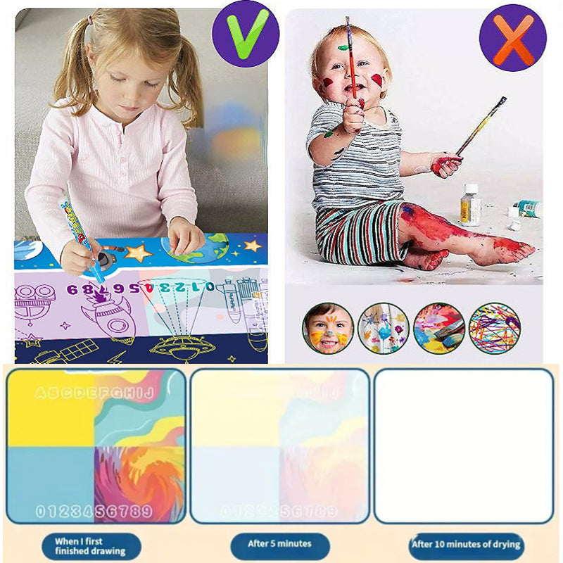 (30% DISCOUNT ) Magic Watercolor Painting Mat with Reusable Magic Pen