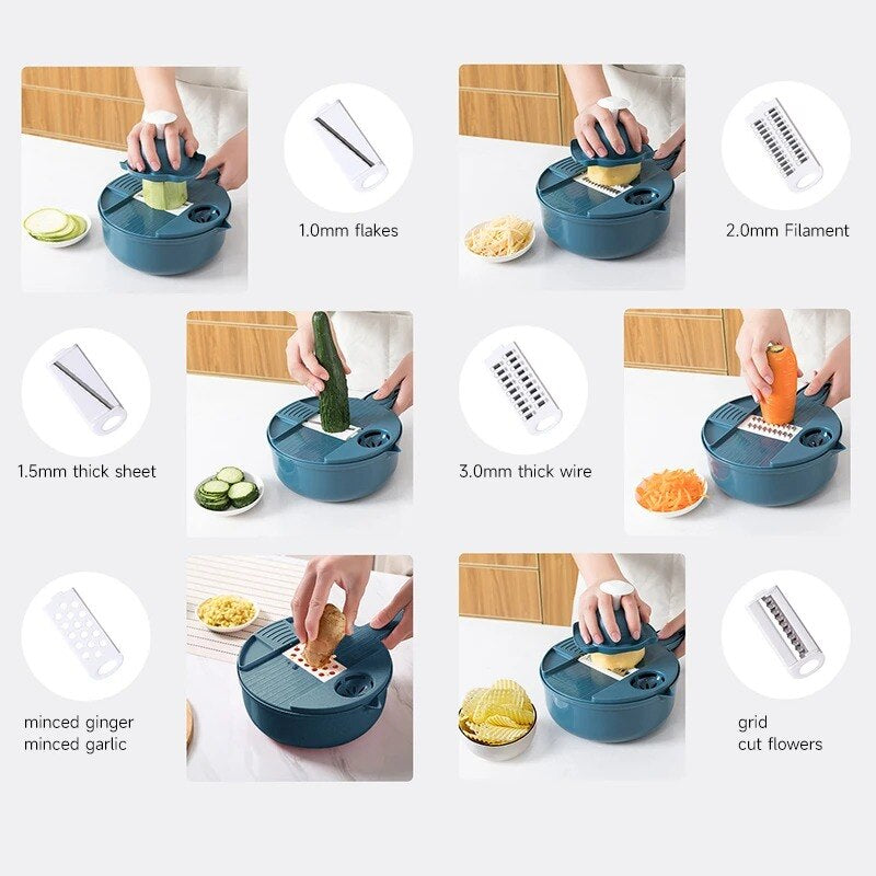 (Free Shipping) 12 in 1 Vegetable Slicer