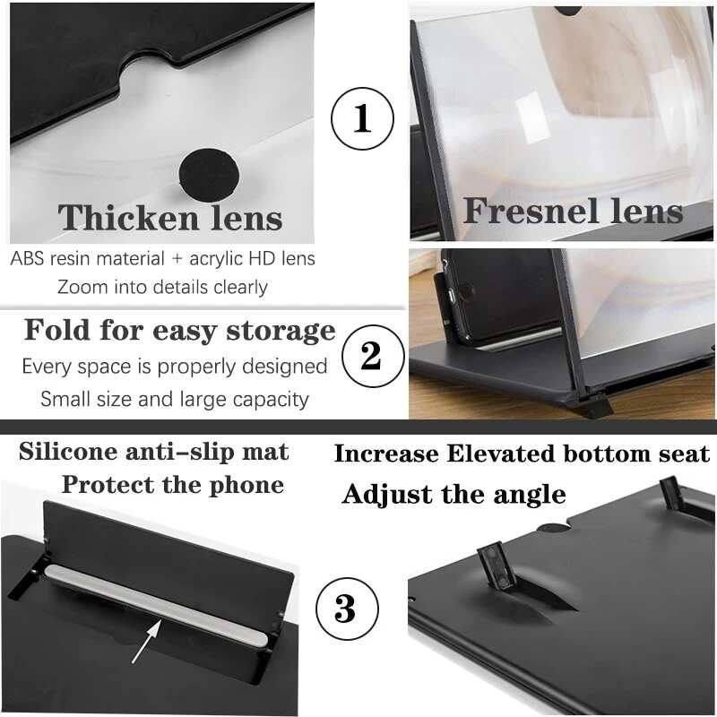 (Free Shipping) Mobile Phone Screen Magnifier