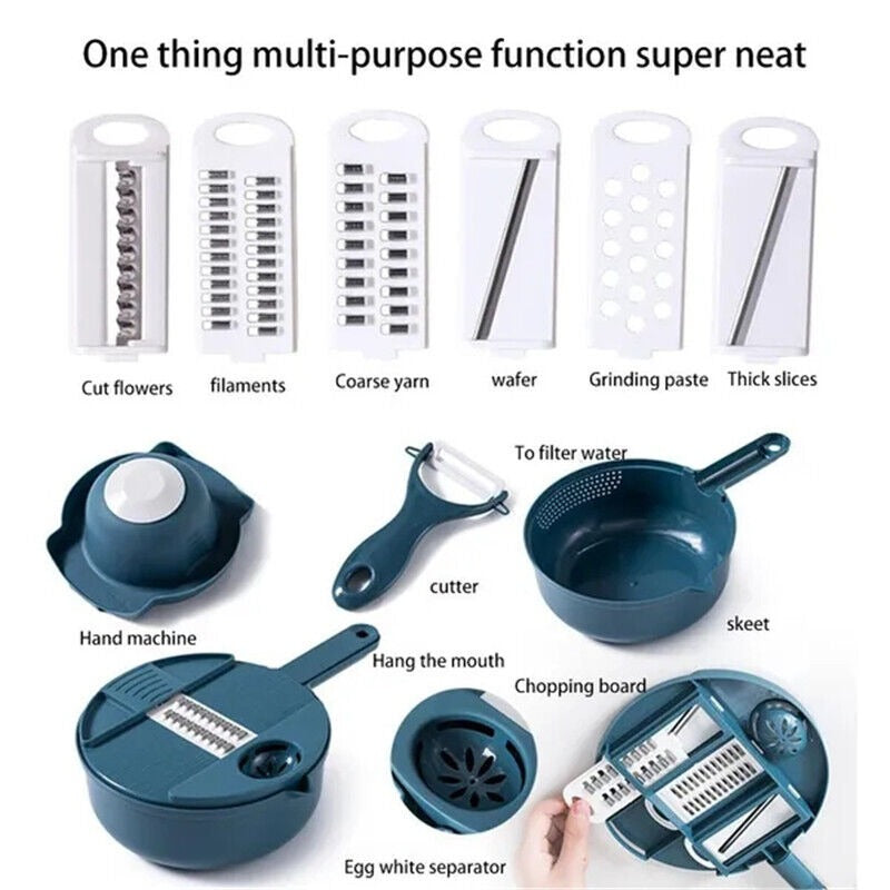 (Free Shipping) 12 in 1 Vegetable Slicer