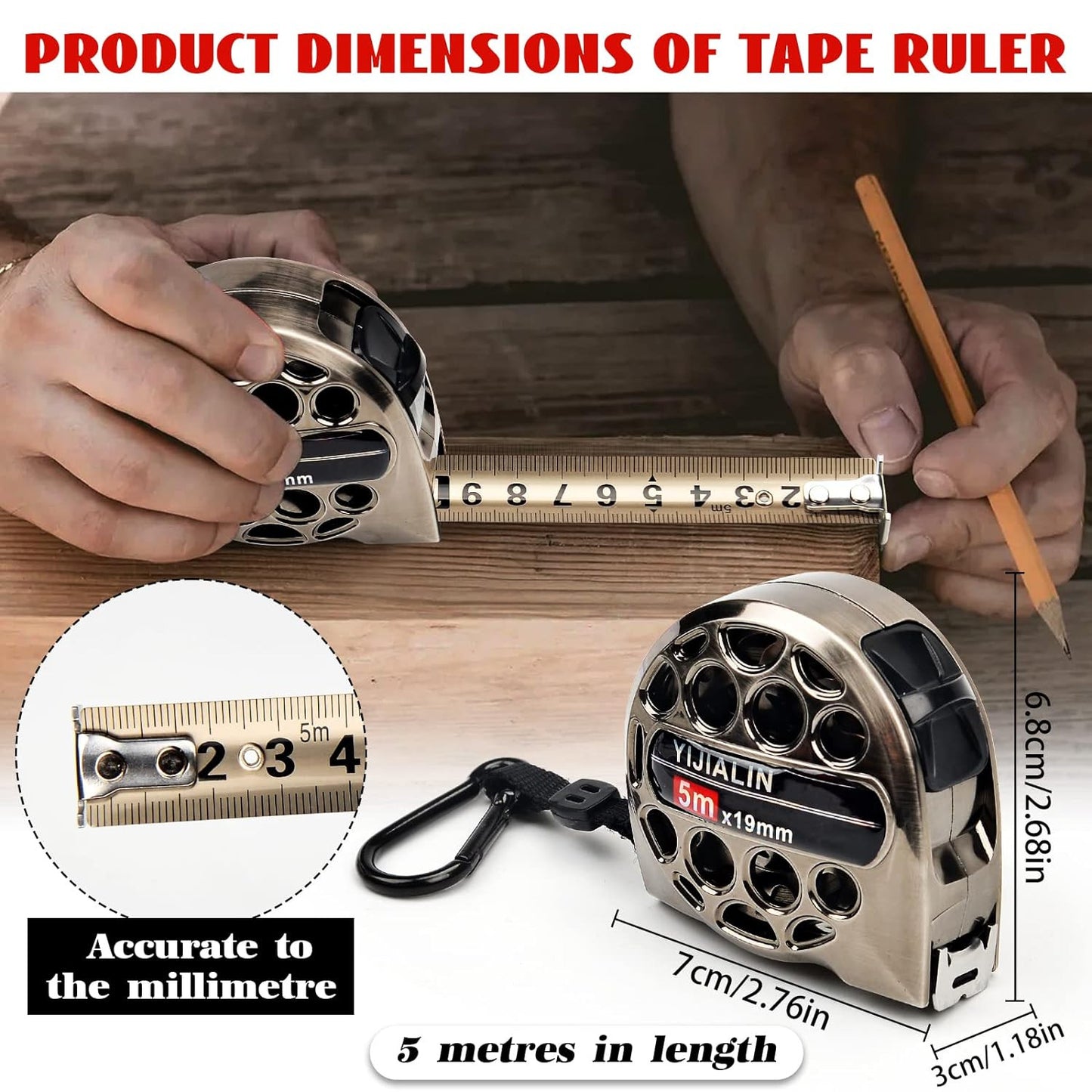 (30% DISCOUNT) Carbon steel ruler with superior water-resistant durability