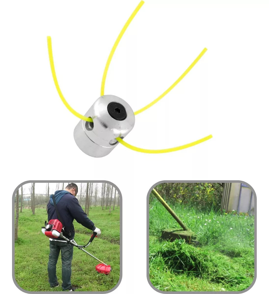 (30% DISCOUNT) Cutting garden grass with a carbon wire alloy cutting head