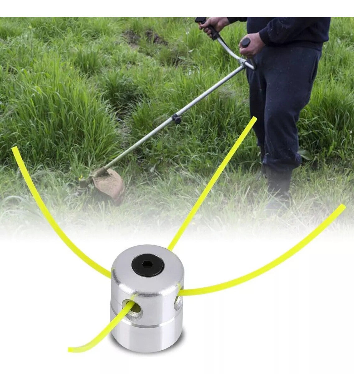(30% DISCOUNT) Cutting garden grass with a carbon wire alloy cutting head