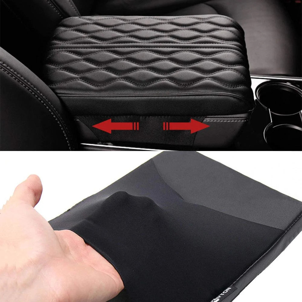 (30% DISCOUNT ) Memory Cotton Leather Car Armrest Box Pad