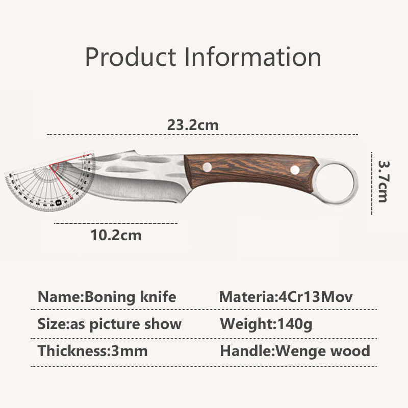 (FREE SHIPPING) MONGOLIAN KNIFE 3-LAYER ANTI-RUST, ANTI-CHIPPING