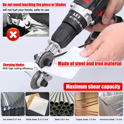 (30% OFF) Electric Drill Plate Cutter
