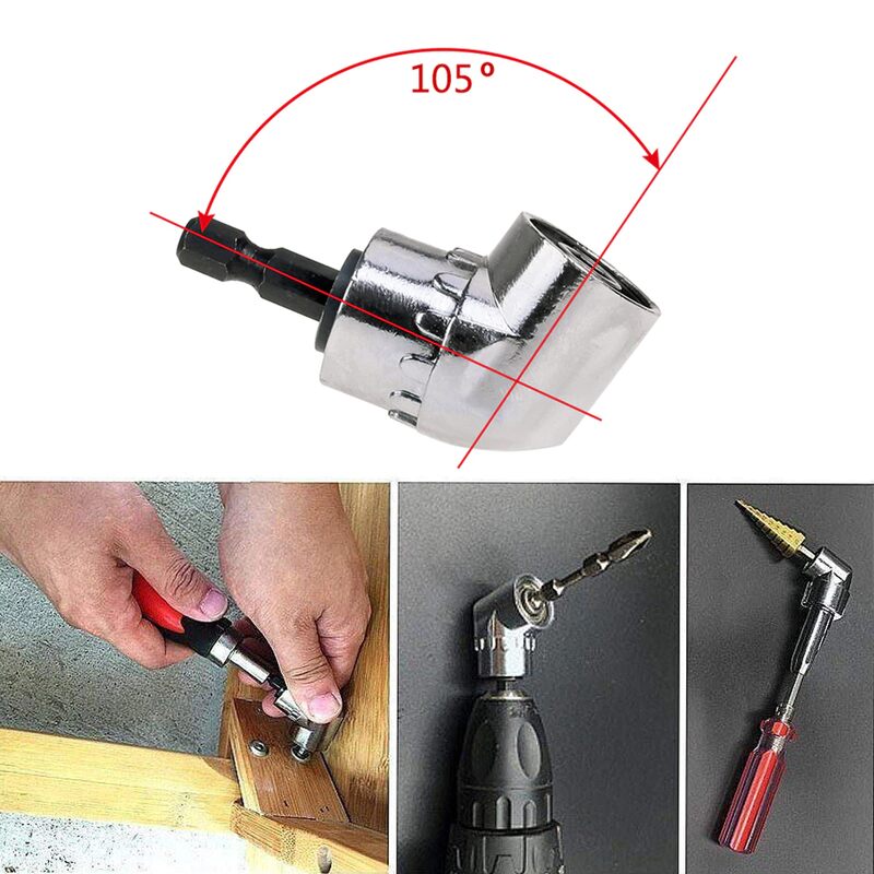 (Free Shipping) Degree Right Angle Drill Adapter