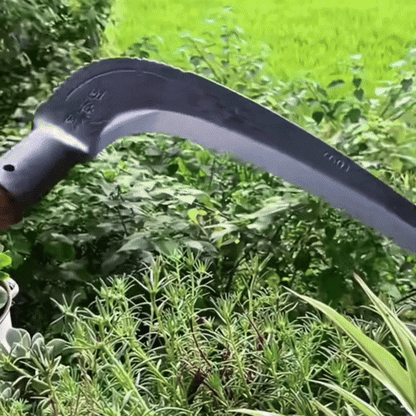 (30% DISCOUNT )  Super sharp grass cutting sickle, forged from high quality and durable SK5 steel