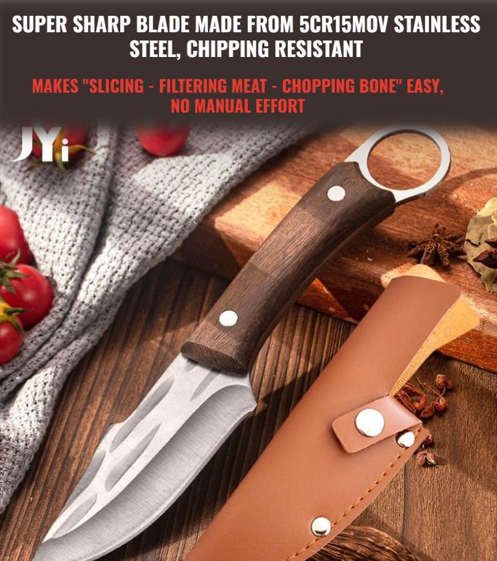 (30% OFF) MONGOLIAN KNIFE 3-LAYER ANTI-RUST, ANTI-CHIPPING