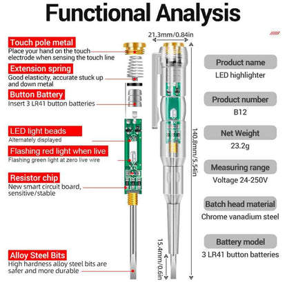 (Free Shipping) Intelligent Voltage Tester Pen