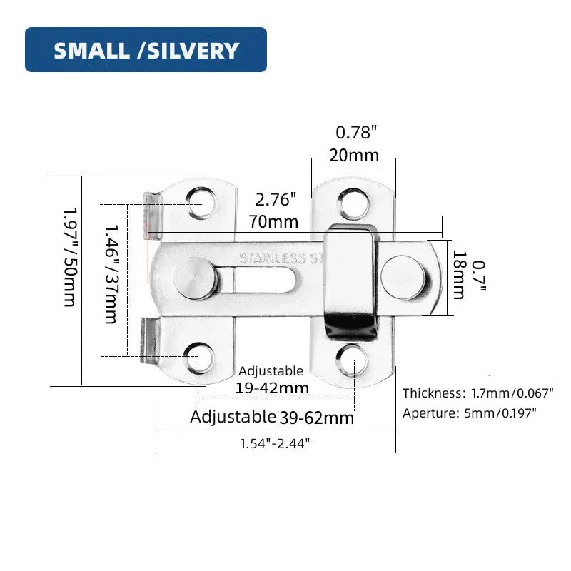 (Free Shipping) Stainless Steel Barn Door Lock