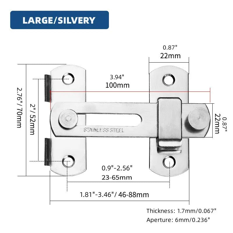 (Free Shipping) Stainless Steel Barn Door Lock